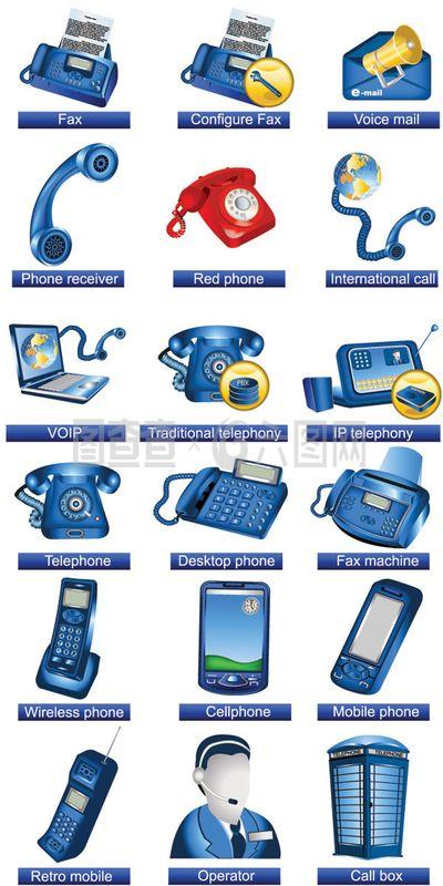 通訊設施圖標——高效溝通的視覺象征